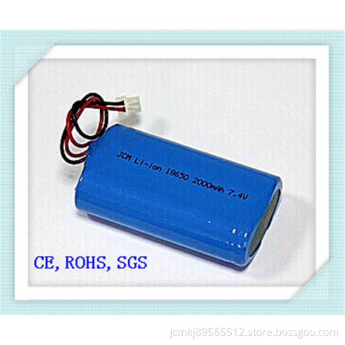 Lithium Ion 18650-2200mAh 7.4V Battery Pack for Audio, Loudspeaker, Power Bank, Lithium Ion Battery